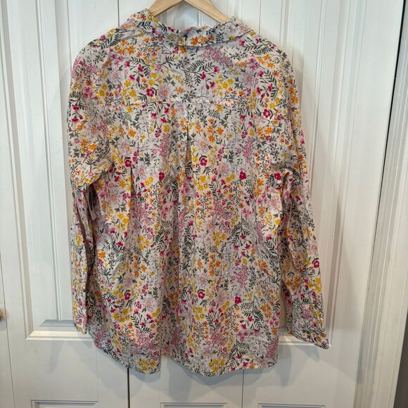 Old Navy The Classic Shirt Floral Button Down Shirt Size XXL - Picture 2 of 6